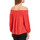 textil Mujer Tops / Blusas Lascana Top con hombros descubiertos Summer Kapsel Rojo