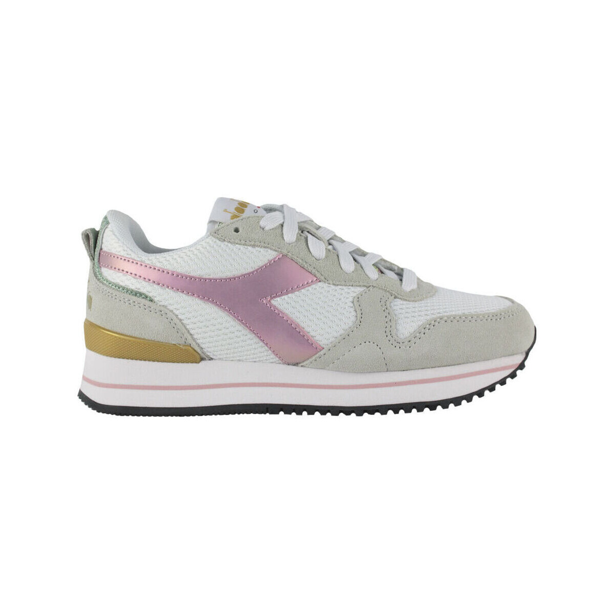 Zapatos Mujer Deportivas Moda Diadora 101.178330 01 C3113 White/Pink lady Blanco