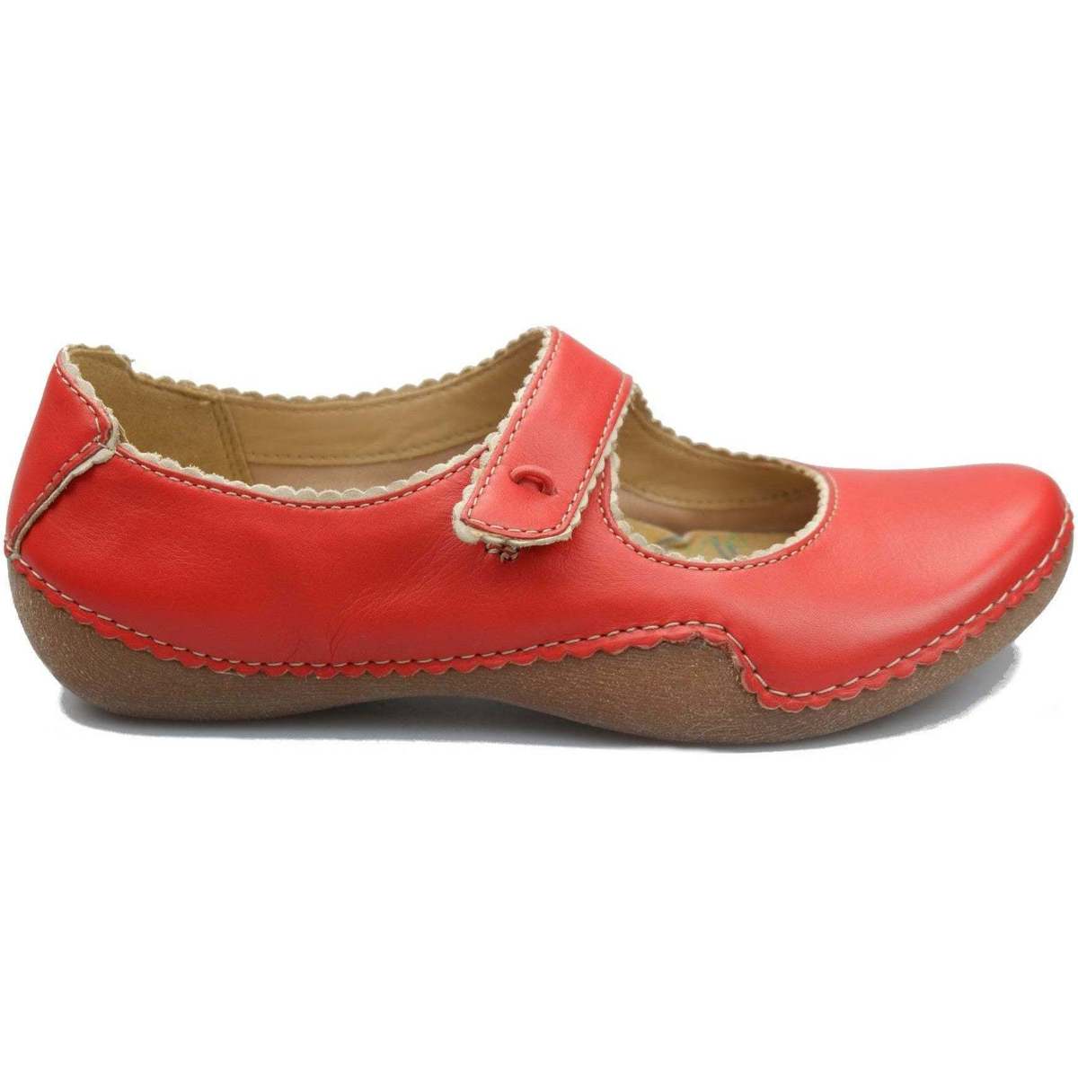Zapatos Mujer Bailarinas-manoletinas Clarks High Spirit Rojo