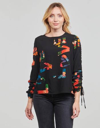 textil Mujer Tops / Blusas Desigual GRAPHIC LOVE Negro / Multicolor