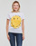textil Mujer Camisetas manga corta Desigual RIA Blanco / Amarillo