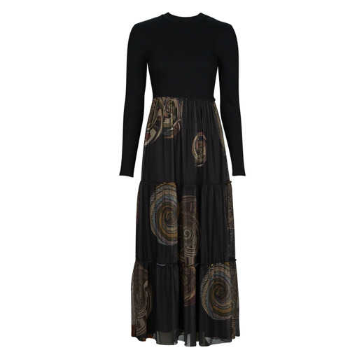 textil Mujer Vestidos largos Desigual GLORIA Negro / Multicolor