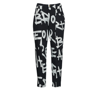 textil Mujer Pantalones con 5 bolsillos Desigual PANT_BROCHA Negro / Blanco