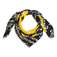 Accesorios textil Mujer Bufanda Desigual SMILEY SQUARE Negro / Blanco / Amarillo