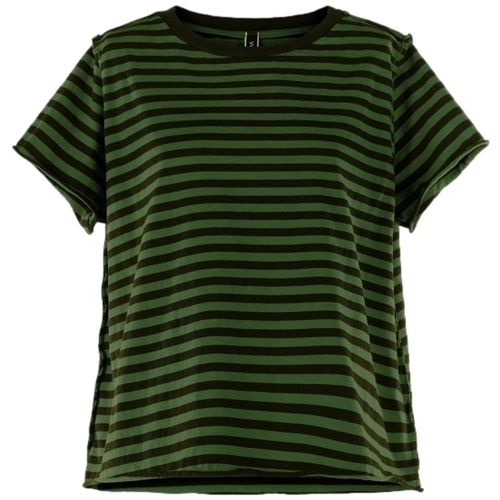 textil Mujer Tops / Blusas Wendy Trendy Top 220837 - Black/Green Verde