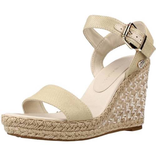 Zapatos Mujer Sandalias Tommy Hilfiger SHINY TOUCHES HIGH WEDGE Beige
