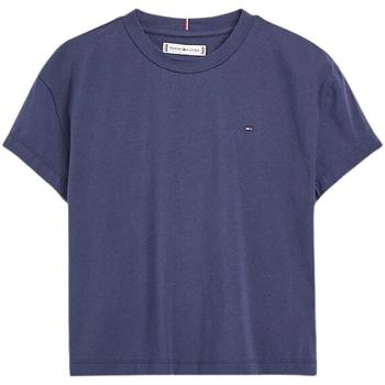 textil Niña Tops y Camisetas Tommy Hilfiger VARSITY TRACK TEE S/S Azul