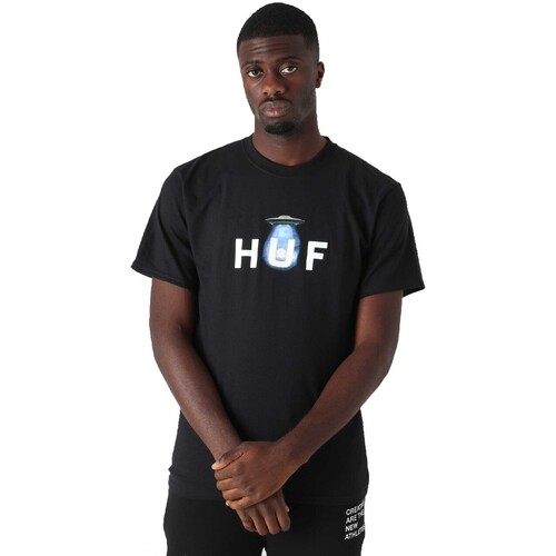 textil Hombre Camisetas manga corta Huf -  Camiseta Abducted Negro