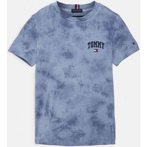textil Niños Tops y Camisetas Tommy Hilfiger KB0KB07022 VARSITY TEE-C8I Azul
