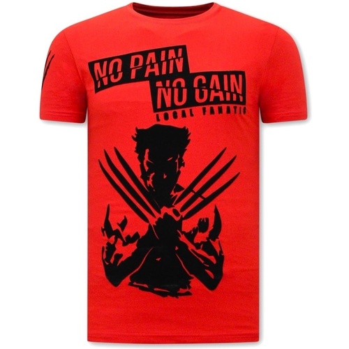 textil Hombre Camisetas manga corta Local Fanatic Wolverine X Man  Hombre Rojo