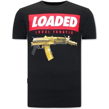 textil Hombre Camisetas manga corta Local Fanatic Estampadas Loaded Gun Negro