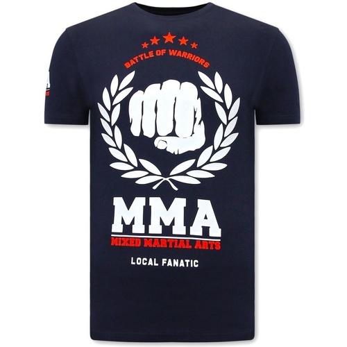 textil Hombre Camisetas manga corta Local Fanatic MMA Fighter  Hombre Azul