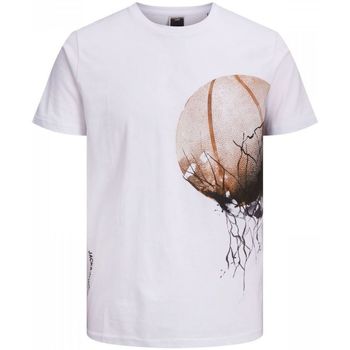 textil Niño Tops y Camisetas Jack & Jones 12210575 GRAPHIC TEE-WHITE Blanco