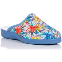 Zapatos Mujer Pantuflas Ruiz Y Gallego Zapatilla anatómica - Flores Azul