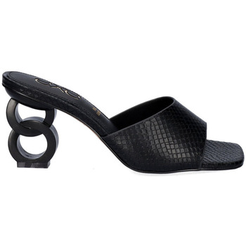 Zapatos Mujer Sandalias Exé Shoes SANDALIA TACÓN BAJO LILIAN-160 SNAKE NEGRO Black