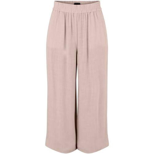 textil Mujer Pantalones fluidos Pieces Pantalón pernera ancha marrón Beige
