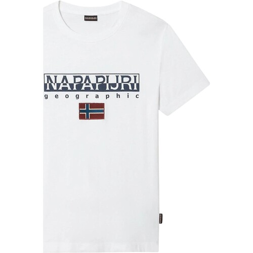 textil Hombre Camisetas manga corta Napapijri 191644 Blanco