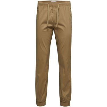 textil Hombre Pantalones Selected 16083845 HALKIRK-CHINCHILLA Beige