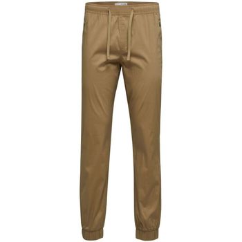 textil Hombre Pantalones Selected 16083845 HALKIRK-CHINCHILLA Beige
