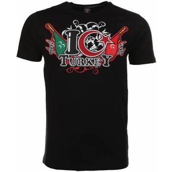 textil Hombre Camisetas manga corta Local Fanatic I Love Turkey Negro
