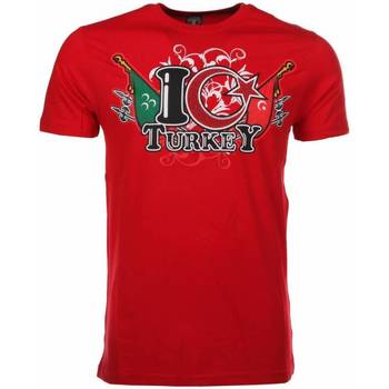 textil Hombre Camisetas manga corta Local Fanatic I Love Turkey Rojo