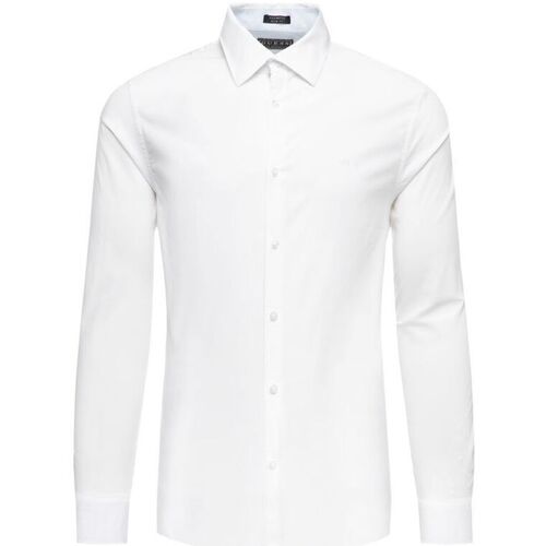 textil Hombre Camisas manga larga Guess M01H13 WCJQ0 ALAMEDA-FPP0 WHITE Blanco