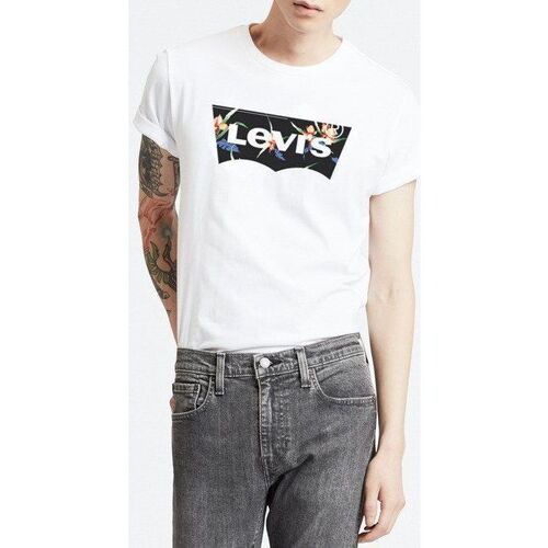 textil Hombre Tops y Camisetas Levi's 22489 0273 HOUSEMARK TEE-WHITE FLOREAL Blanco