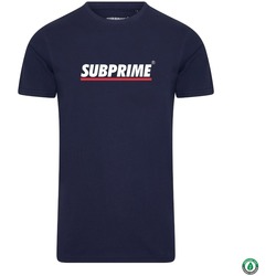 textil Camisetas manga corta Subprime Shirt Stripe Navy Azul