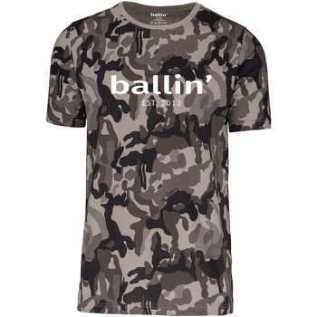 textil Hombre Camisetas manga corta Ballin Est. 2013 Grijs Camouflage Shirt Gris