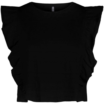 textil Mujer Camisetas sin mangas Pieces Camiseta negra sin mangas Negro