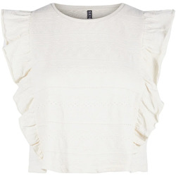 textil Mujer Camisetas sin mangas Pieces Camiseta blanca sin mangas Beige