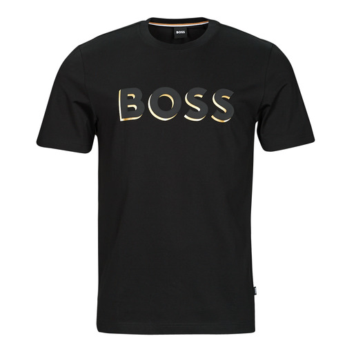 textil Hombre Camisetas manga corta BOSS Tiburt 339 Negro / Oro