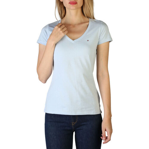 textil Mujer Camisetas manga corta Tommy Hilfiger - xw0xw01641 Azul