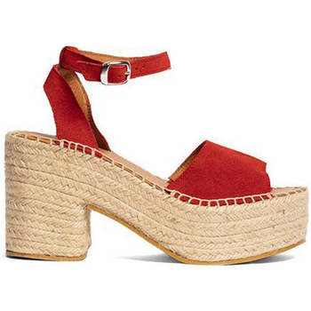 Zapatos Mujer Sandalias Ibizas Heritage EsCanar Rojo