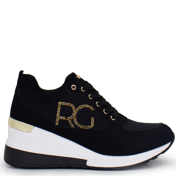 Exé Shoes SNEAKER CON CUÑA RG EX06 BLACK-GOLD NEGRO