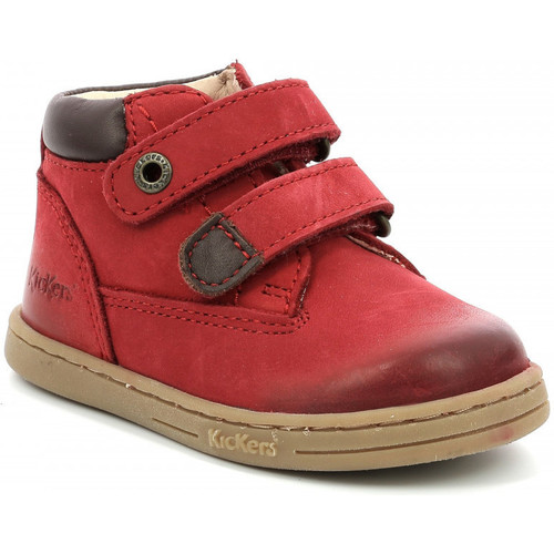 Zapatos Niños Botas de caña baja Kickers Tackeasy Rojo