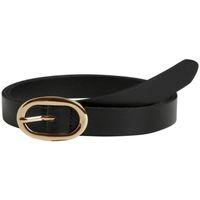 Accesorios textil Mujer Cinturones Pieces 17092949 ANA-BLACK/GOLD Negro