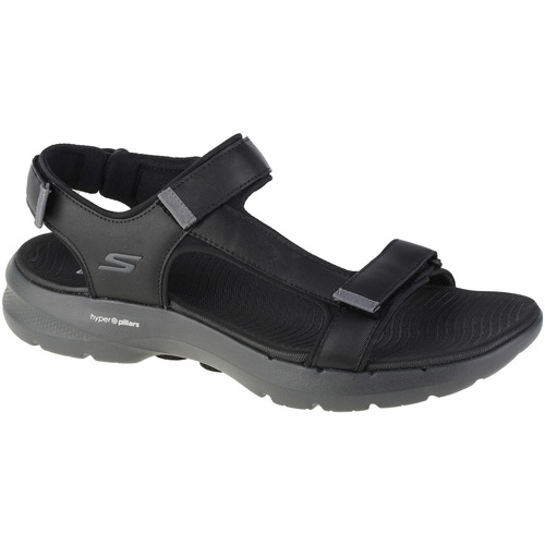 Zapatos Hombre Sandalias de deporte Skechers Go Walk 6 Sandal Negro
