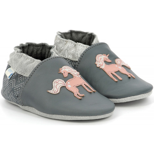 Zapatos Niña Pantuflas para bebé Robeez Sweetunicorn Gris