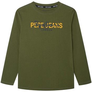 textil Niño Camisetas manga larga Pepe jeans PB503476 732 Verde