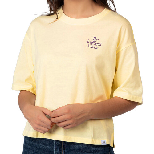 textil Mujer Tops y Camisetas New Balance  Amarillo