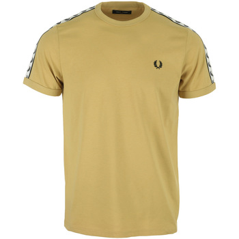 textil Hombre Camisetas manga corta Fred Perry Taped Ringer T-Shirt Beige