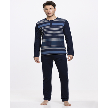 textil Hombre Pijama Ungaro Pijama a rayas Azul