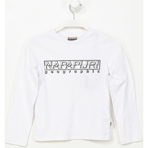textil Niño Camisetas manga larga Napapijri N0CIWK-002 Blanco