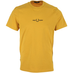 textil Hombre Camisetas manga corta Fred Perry Embroidered T-Shirt Amarillo