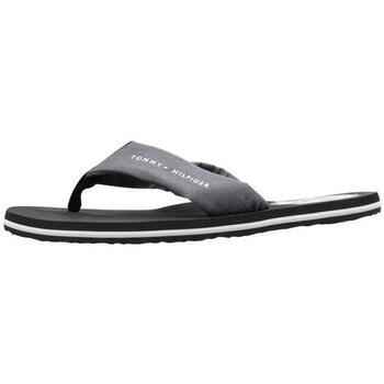 Zapatos Hombre Chanclas Tommy Hilfiger RECYCLED CHAMBRAY  BEACH SANDAL Negro