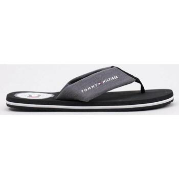 Zapatos Hombre Chanclas Tommy Hilfiger RECYCLED CHAMBRAY  BEACH SANDAL Negro
