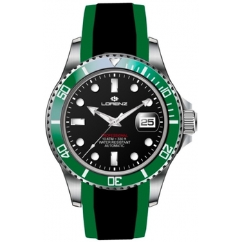 Relojes & Joyas Hombre Relojes mixtos analógico-digital Lorenz Reloj Automático Submarino  Caucho Verde - 43 mm Multicolor