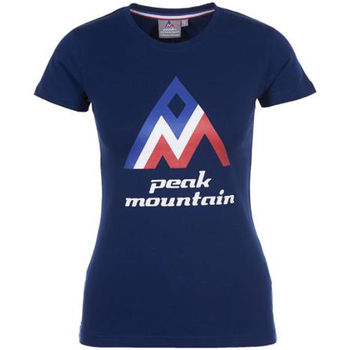 textil Mujer Camisetas manga corta Peak Mountain T-shirt manches courtes femme ACIMES Marino