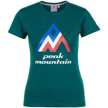 textil Mujer Camisetas manga corta Peak Mountain T-shirt manches courtes femme ACIMES Verde
